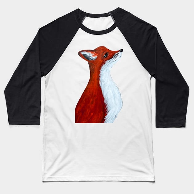 Red Fox Baseball T-Shirt by Peleegirl